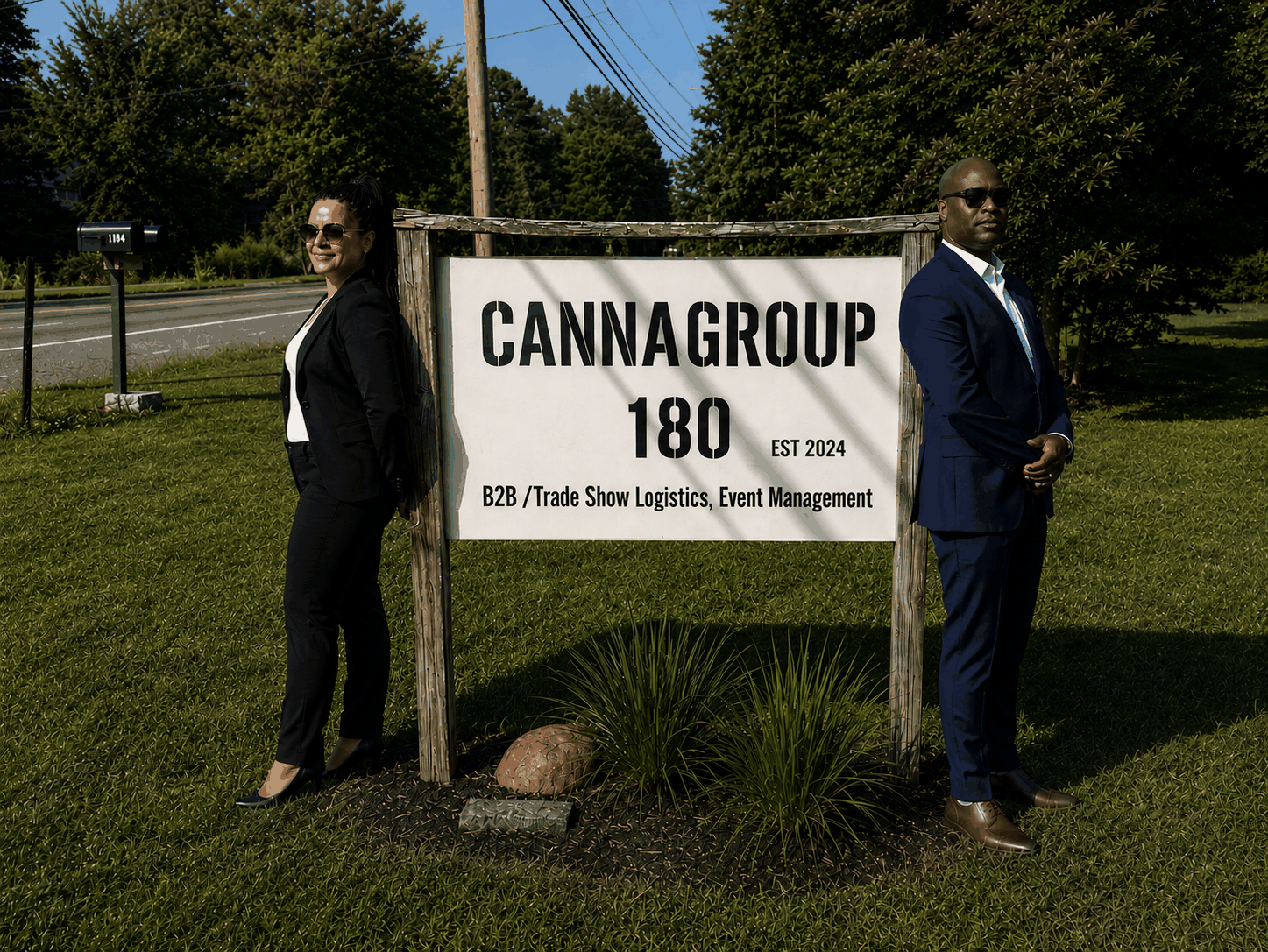 Heather Wood and Vashon Shaw on opening day of CannaGroup 180 LLC, October 2024